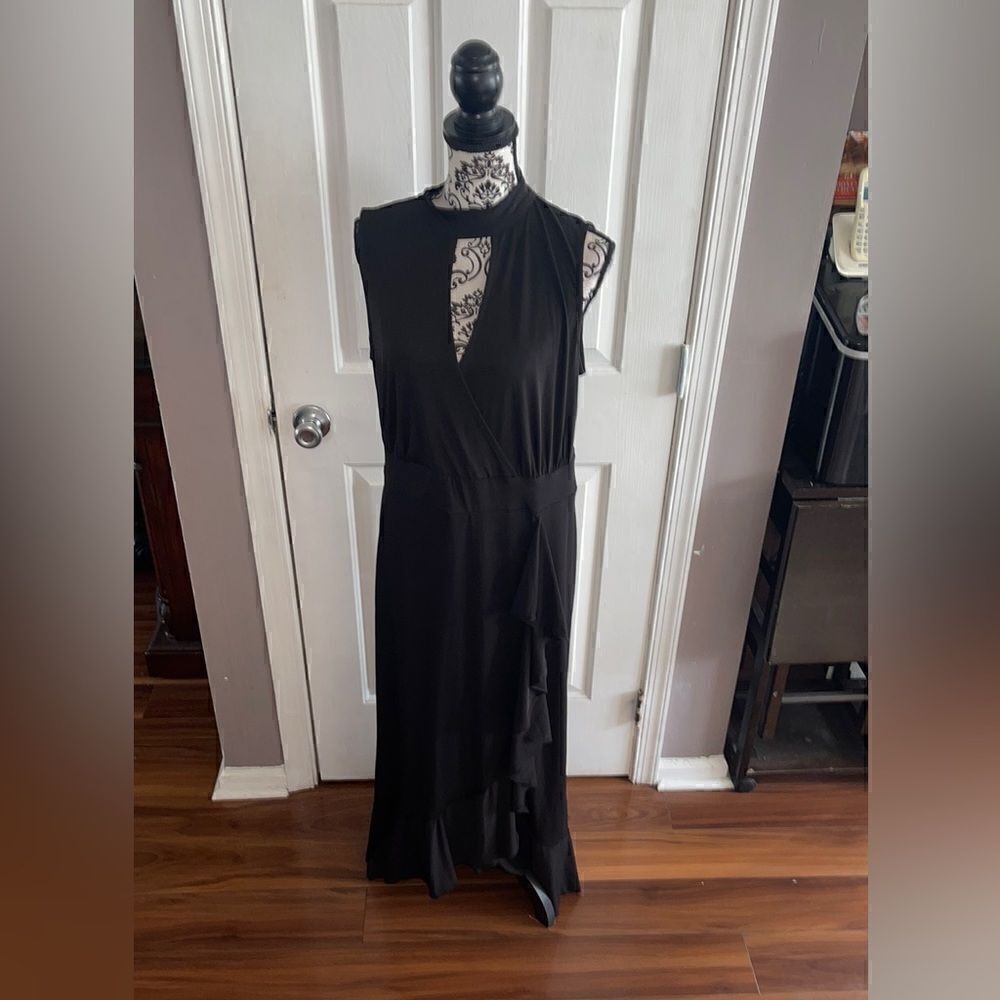 Ashy Steward nwt black dress with ruffles
